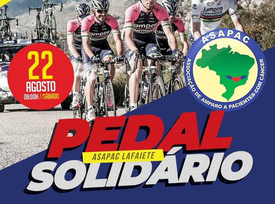 Neste sábado tem Pedal Solidário em prol da Asapac em Lafaiete