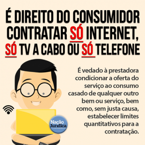 Consumidor não é obrigado a contratar pacote de tv, internet e telefone