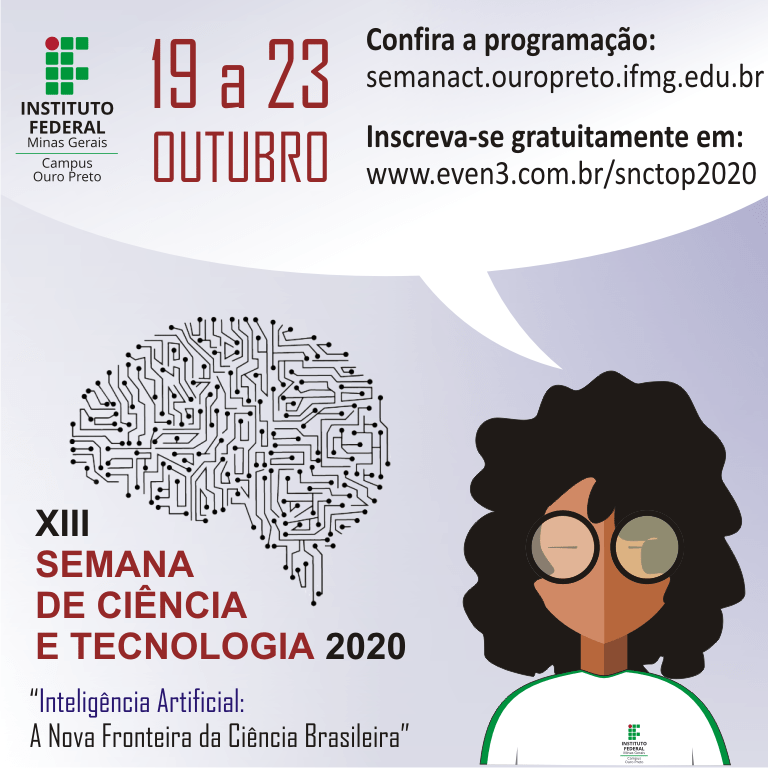 IFMG – Campus Ouro Preto abre inscrições para a 13ª Semana de Ciência e Tecnologia
