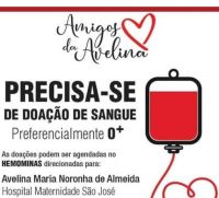 Vamos ajudar a historiadora  Avelina Noronha com doação de sangue