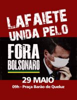 Lafaiete terá ato “Fora Bolsonaro” neste sábado