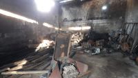 Incêndio atinge depósito de funerária em Lafaiete