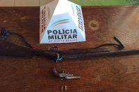 Batida Policial apreende duas armas de fogo na localidade de Araújo