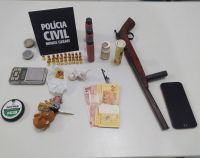 Polícia Civil prende suspeito por tráfico de drogas e posse ilegal de arma de fogo