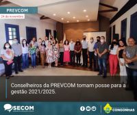 Conselheiros da PREVCON tomam posse para a gestão 2021/2025