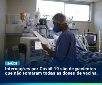 Covid em Congonhas – Internações são de pacientes que não tomaram todas as doses da vacina