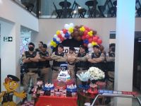 Policiais Militares participam do aniversário de garoto de  5 anos fã da corporação