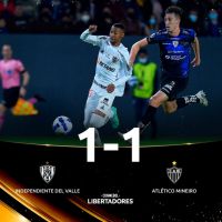 Libertadores: Atlético-MG empata em 1 a 1 com Independiente Del Valle