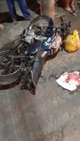 Motociclista fica ferido ao colidir com carro em Lafaiete