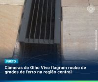 Câmeras do Olho Vivo flagram roubo de grades na região central