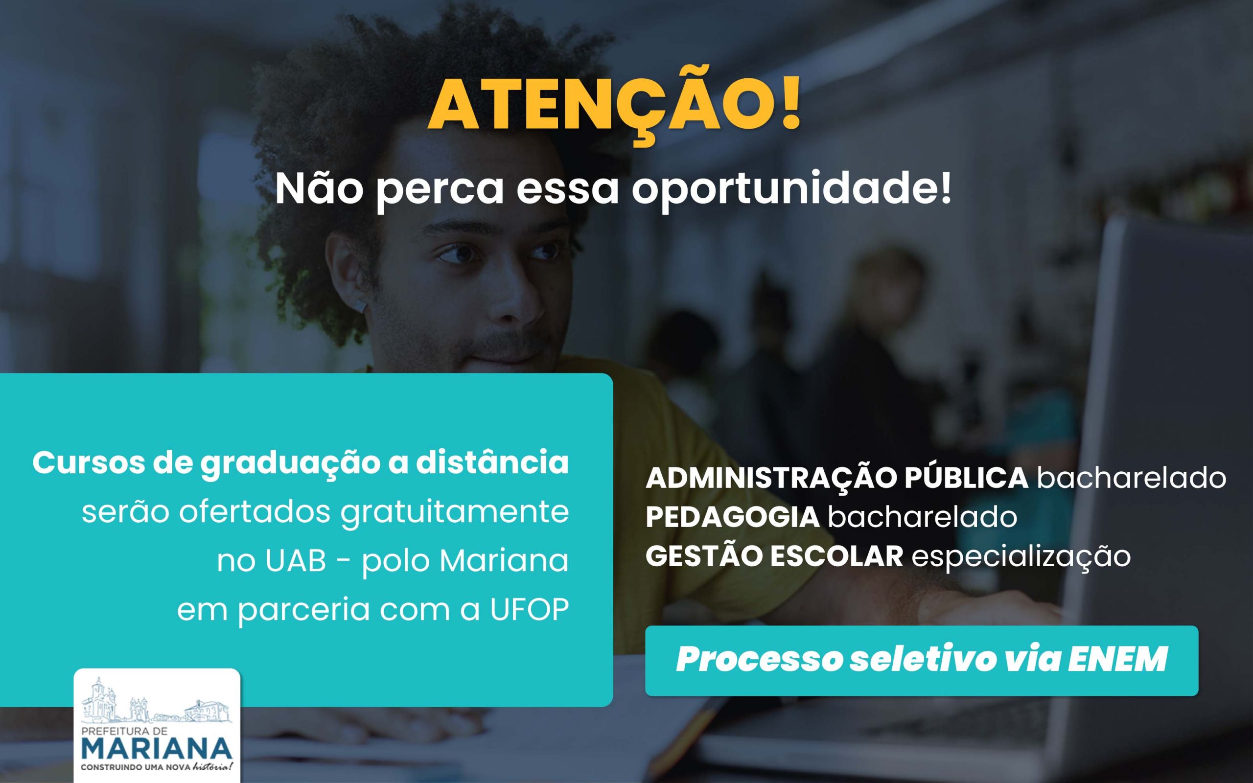 Prefeitura de Mariana firma parceria com UFOP e cursos de graduação a distância serão ofertados em polo do município a partir de 2023