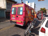 Mulher sofre acidente de moto no bairro Santa Efigenia em Lafaiete
