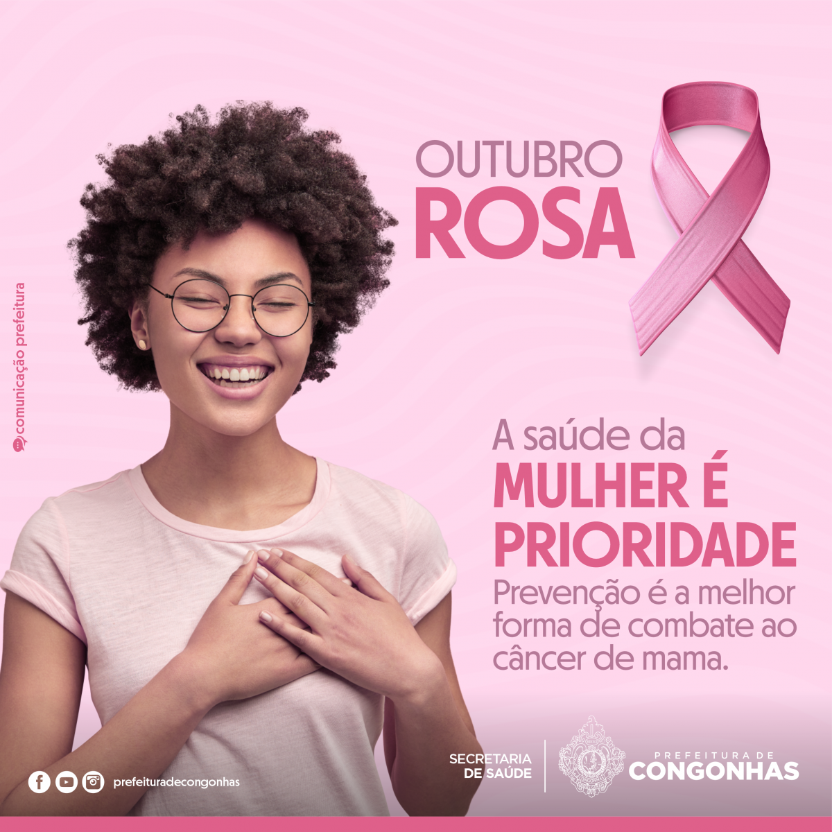 Outubro Rosa: diagnóstico precoce do câncer de mama aumenta chances de cura