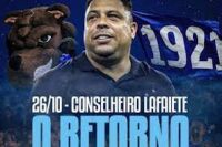 Ronaldo Fenômeno confirma presença na caravana do Cruzeiro em Lafaiete nesta quarta-feira, 26 de outubro