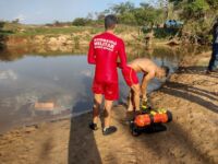 Bombeiros localizam corpo de jovem  vítima de afogamento em riacho