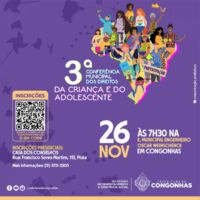 3° Conferência Municipal dos Direitos da Criança e do Adolescente será realizada em Congonhas