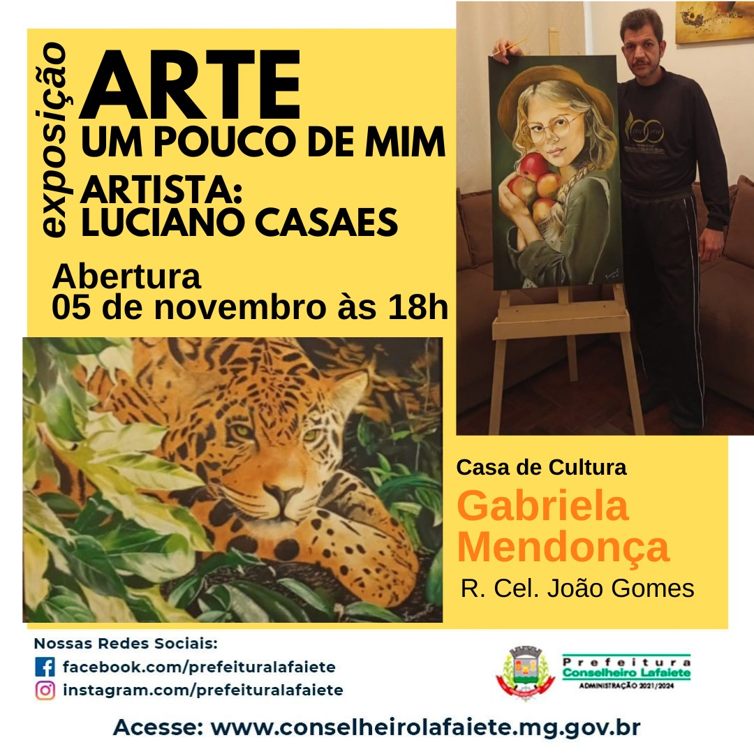 Casa de Cultura realizará exposição do artista Luciano Casaes