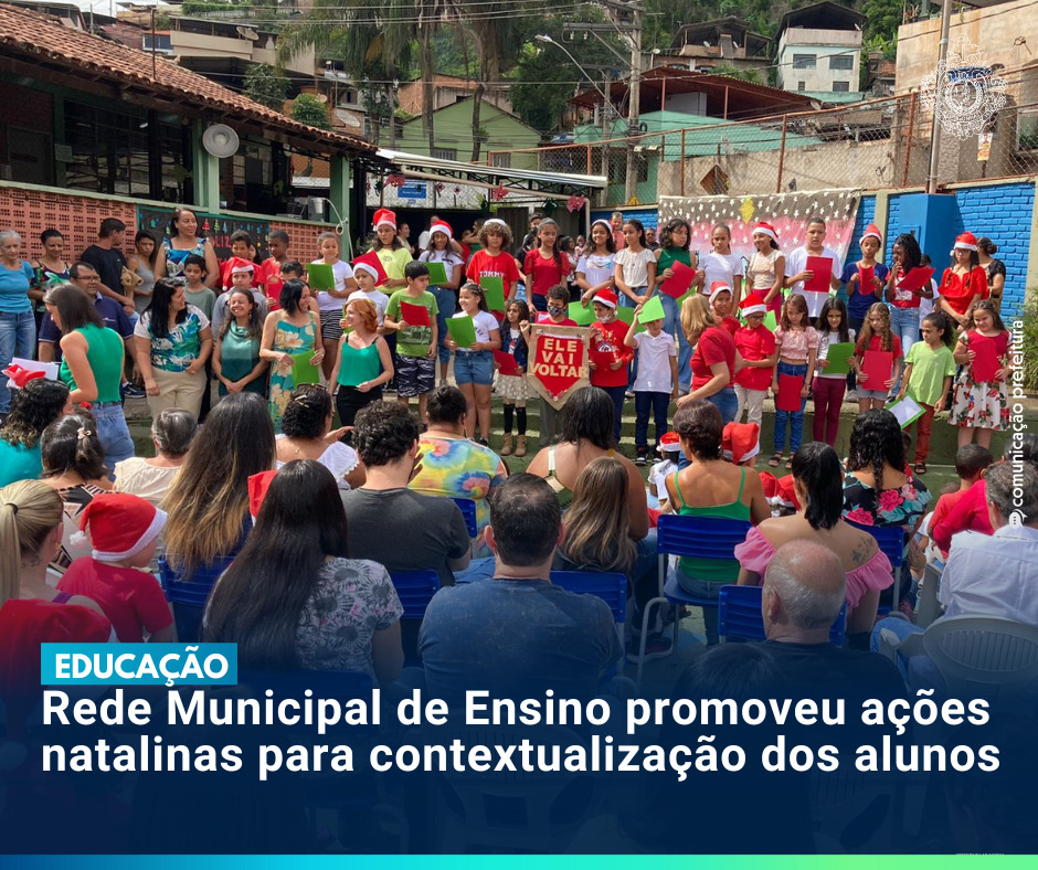 Rede Municipal de Ensino promoveu ações natalinas para contextualização dos alunos