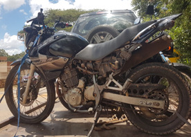 Moto furtada em Ouro Branco é localizada no bairro Jardim do Sol em Lafaiete