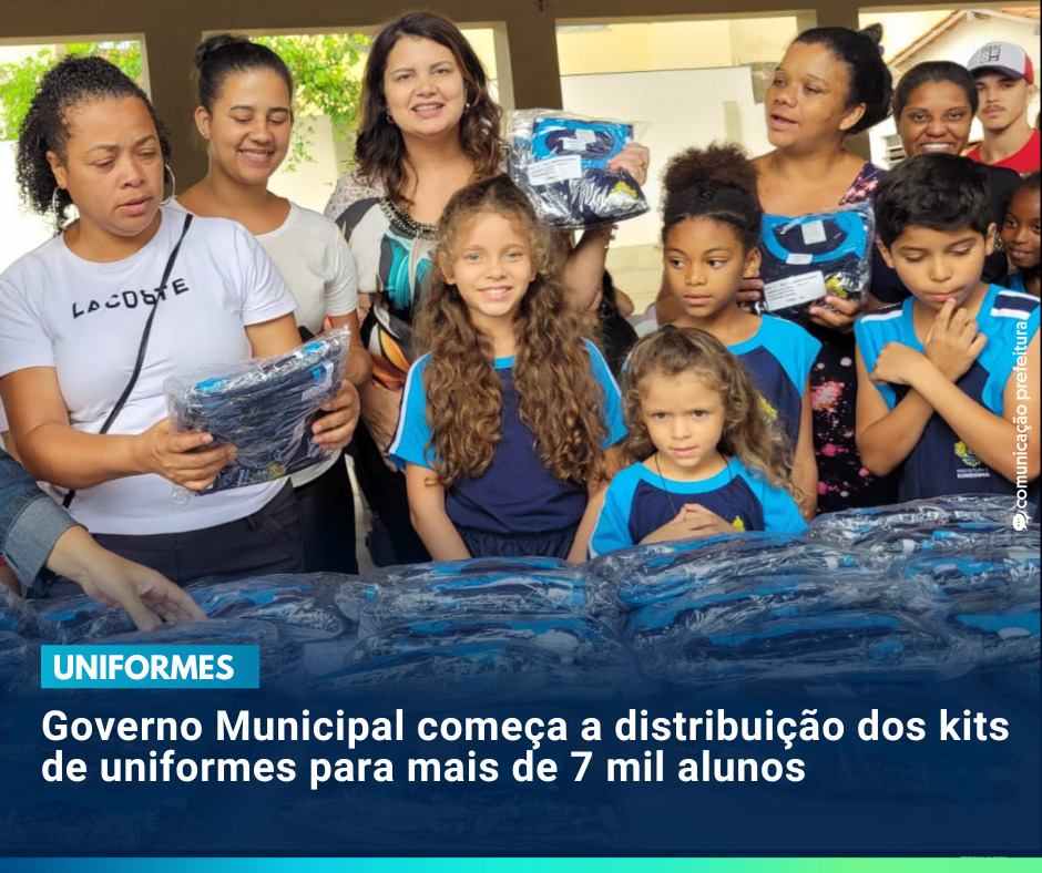 Governo Municipal começa a distribuição dos kits de uniformes para mais de 7 mil alunos