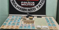 Homem é abordado no Bairro Paulo Sexto transportando pistola e mais de 300 comprimidos de ecstasy