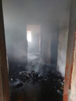 Incêndio em casa abandonada que era utilizada por usuário de drogas