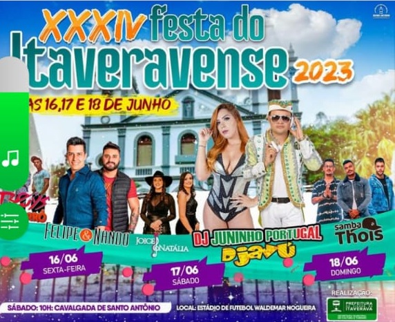 Festa do Itaveravense tem início dia 16 de junho