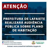 Prefeitura de Lafaiete realiza Audiência Pública sobre Plano Local de Habitação de Interesse Social