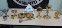 Homens são presos após furtarem objetos sacros na Igreja de Santa Terezinha em Lafaiete.