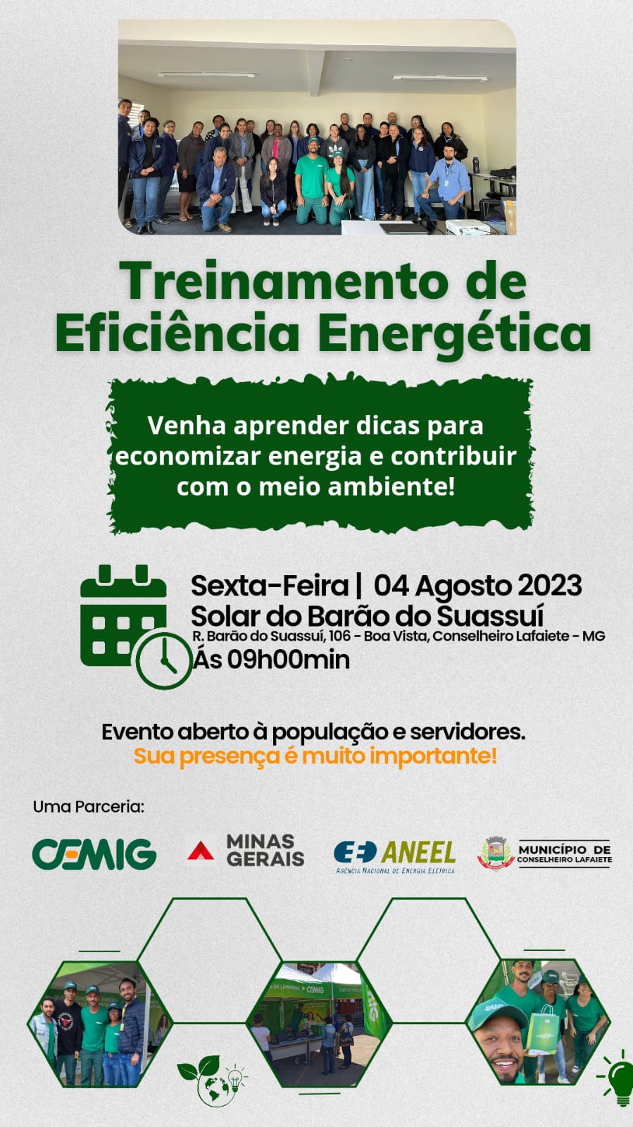Programa de Eficiência Energética da Cemig orienta  consumidores sobre o uso sustentável de energia elétrica.