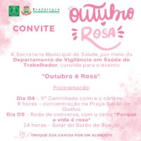 Outubro Rosa – campanha de conscientização sobre o câncer de mama.