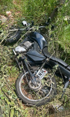Moto furtada é localizada em matagal em Ouro Branco