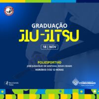Cerimônia de Graduação e Troca de Faixas dos alunos dos projetos de Jiu-Jitsu acontece nesse sábado, 18