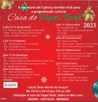 Casa do Papai Noel – de 15 a 23 de dezembro no Solar Barão de Suaçui em Lafaiete