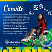 Prefeitura de Congonhas realizará seminário em comemoração ao Dia Internacional da Pessoa com Deficiência