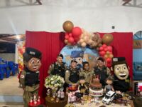 Polícia Militar participa de aniversário de menina no bairro São Jorge em Lafaiete