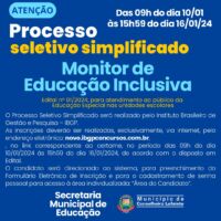 Processo Seletivo para  Monitor Educação Inclusiva em Lafaiete