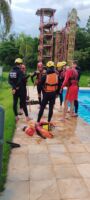Corpo de Bombeiros de Lafaiete realiza  treinamento de salvamento  em águas rápidas.