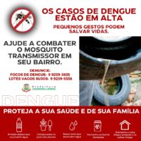 Secretaria de Saúde alerta para a necessidade de combate ao mosquito da Dengue