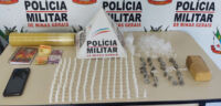 Ouro Branco – Traficante é preso com 144 pinos de cocaína e barra de maconha