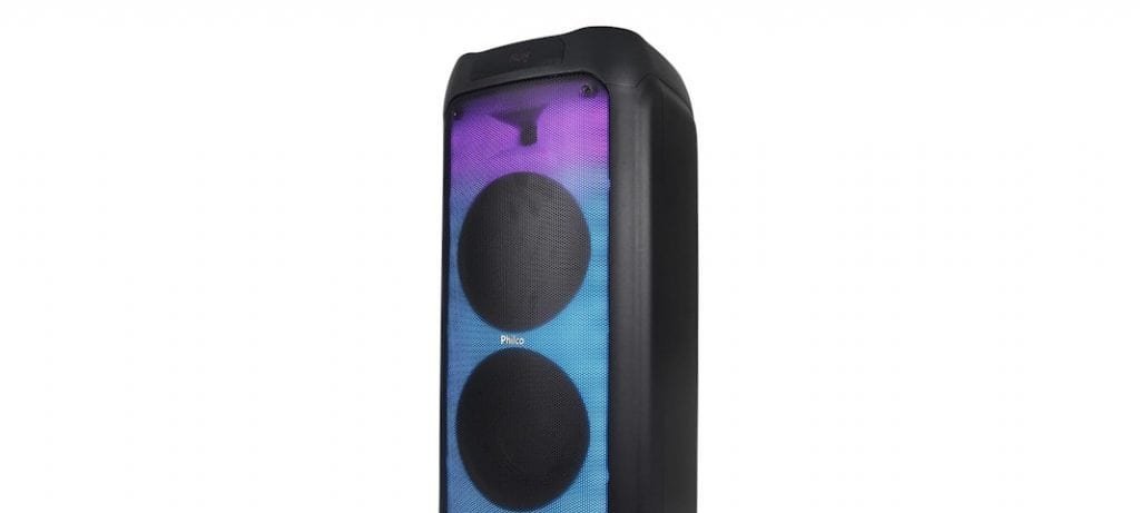 Caixa de som Philco Extreme Flash Lights tem 2000W em oferta - Imagem do artigo