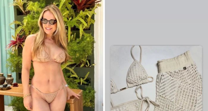 Tendências moda praia 2026: biquínis lisos e crochê - Imagem do artigo