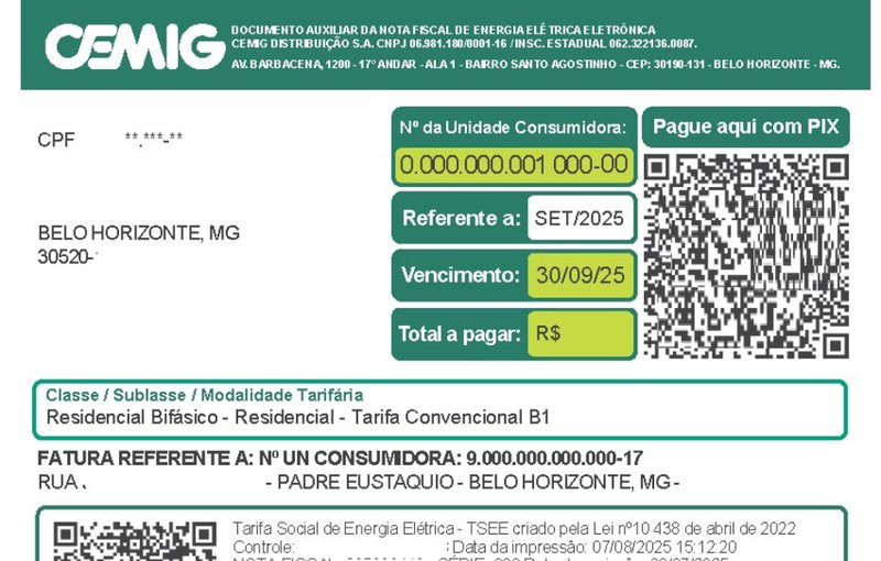 Novo modelo de fatura Cemig chega em 2026 com leitura ágil - Imagem do artigo original