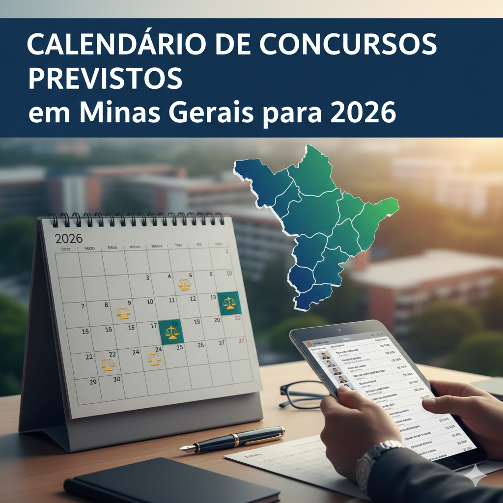 Calendário de concursos previstos em Minas Gerais para 2026 - Minas Informa