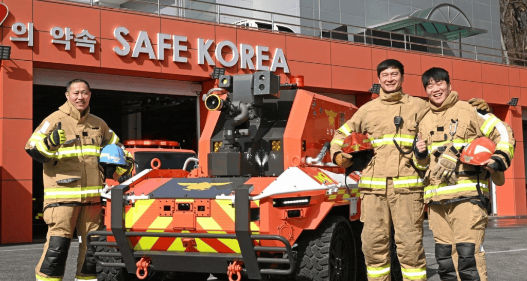 Robô bombeiro Hyundai reforça segurança na Coreia do Sul - Imagem do artigo