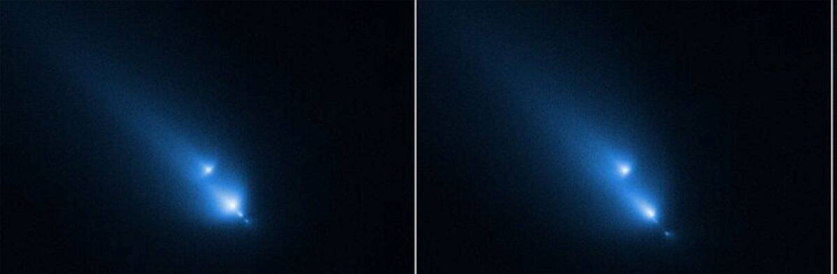 Hubble registra cometa se desintegrando em tempo real - Imagem do artigo