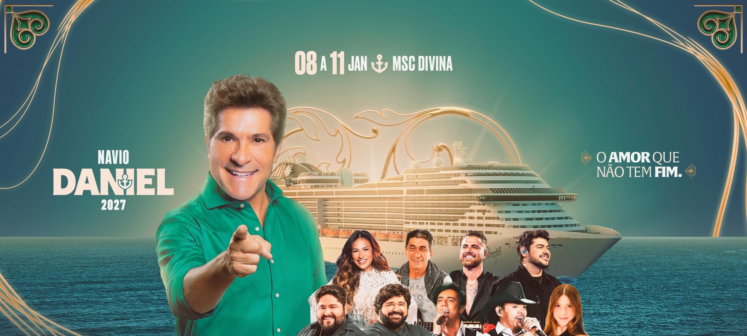 Navio Daniel 2027 confirma shows no MSC Divina - Imagem do artigo