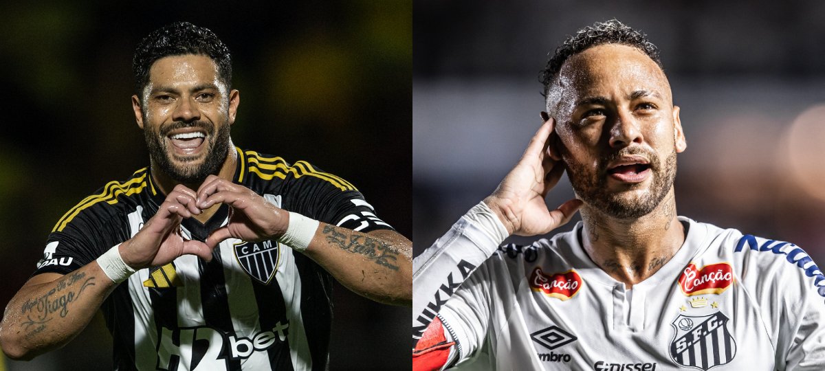 Hulk e Neymar lideram ranking nacional com 400 gols - Imagem do artigo