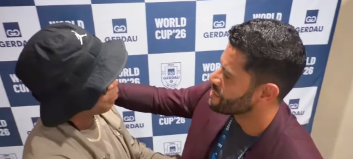Ronaldinho e Hulk se reencontram em evento da Gerdau em Nova York - Imagem do artigo