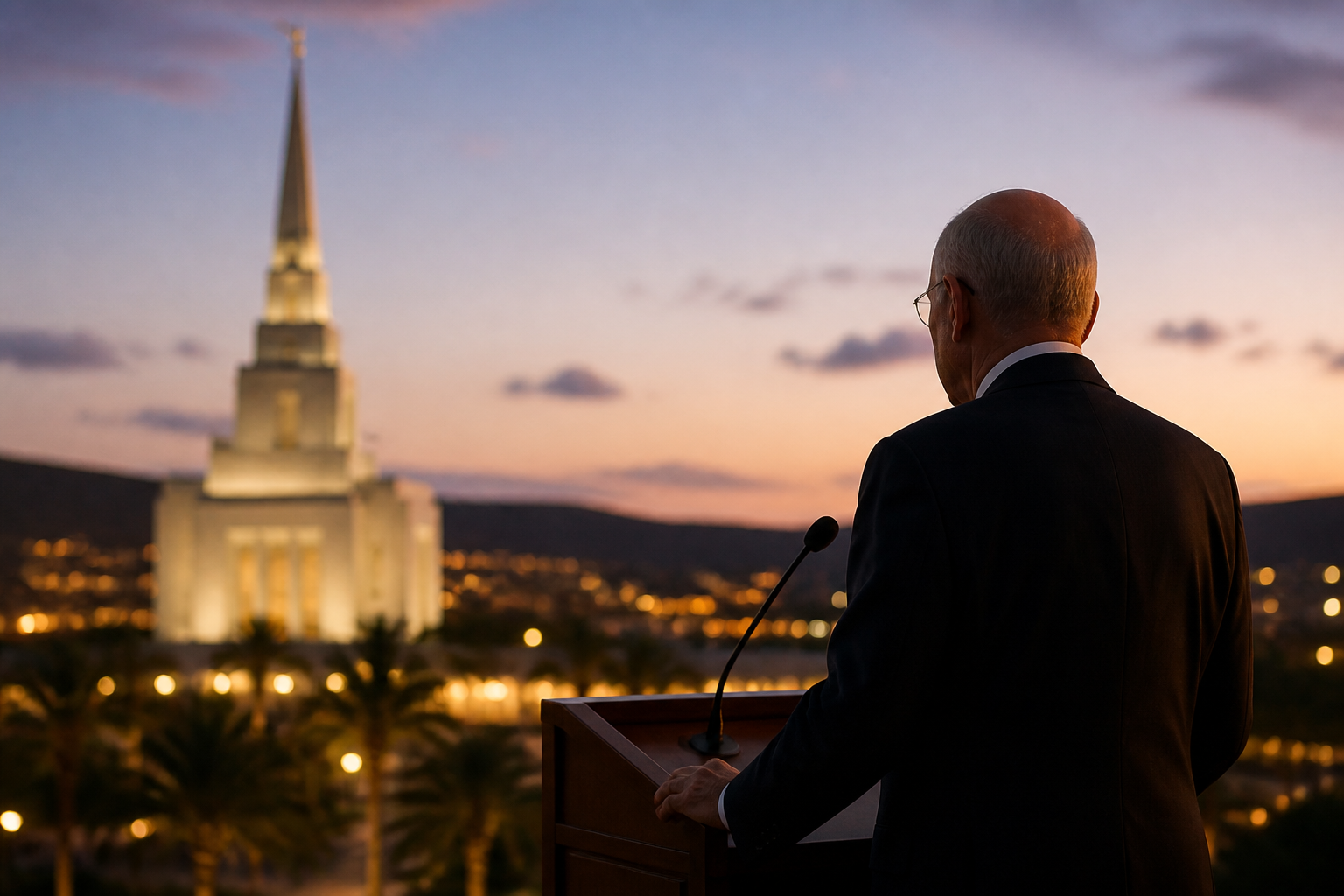 Imagem ilustrativa: Dedicatória do templo de belo horizonte por presidente oaks simboliza um reencontro espiritual